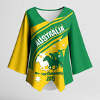 Personalised Mounted Games Australia Kimono Sleeve Blouse Nations 2025 Championship National Color - Aussie Hoodie