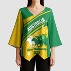 Personalised Mounted Games Australia Kimono Sleeve Blouse Nations 2025 Championship National Color - Aussie Hoodie