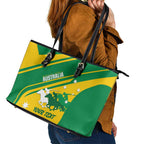 Personalised Mounted Games Australia Leather Tote Bag Nations 2025 Championship National Color - Aussie Hoodie
