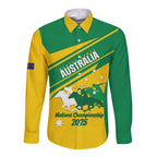 Personalised Mounted Games Australia Long Sleeve Button Shirt Nations 2025 Championship National Color - Aussie Hoodie