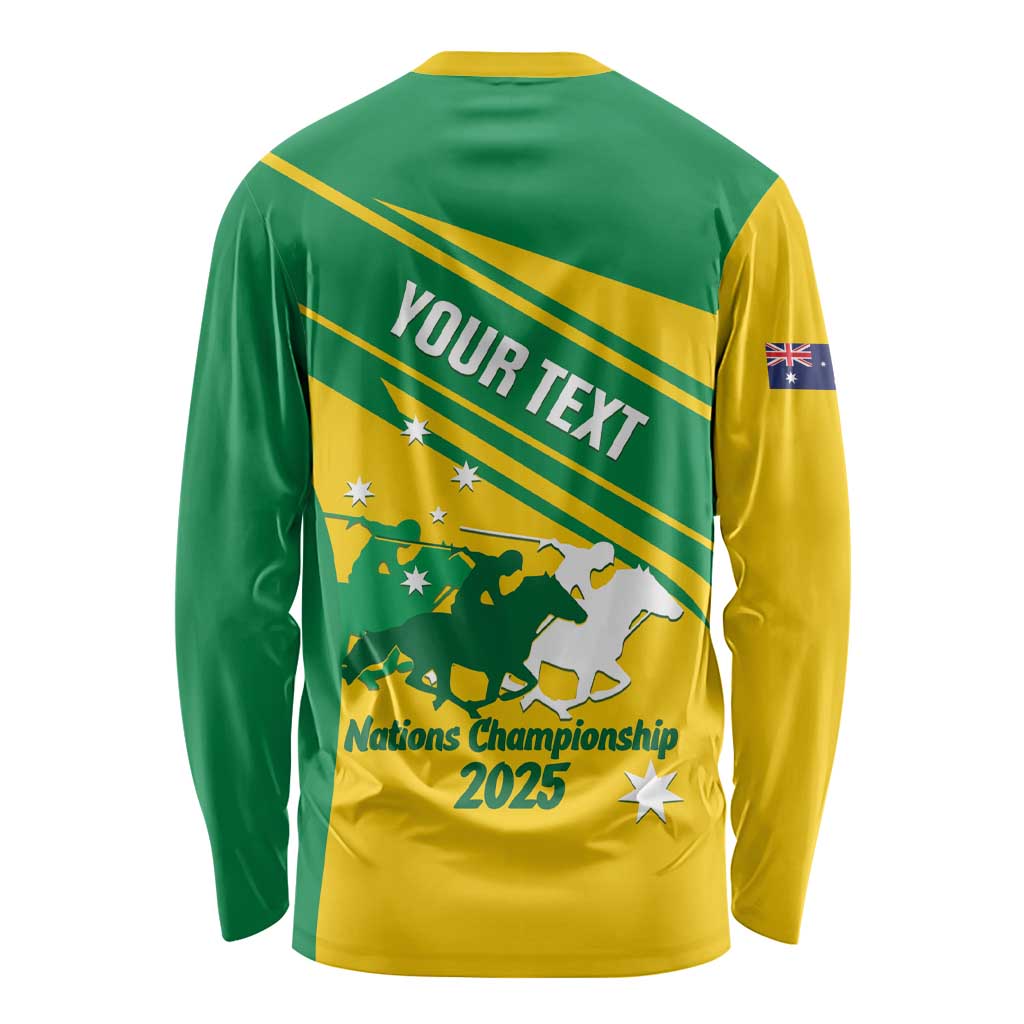 Personalised Mounted Games Australia Long Sleeve Shirt Nations 2025 Championship National Color - Aussie Hoodie