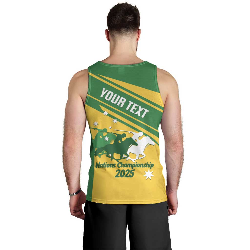 Personalised Mounted Games Australia Men Tank Top Nations 2025 Championship National Color - Aussie Hoodie