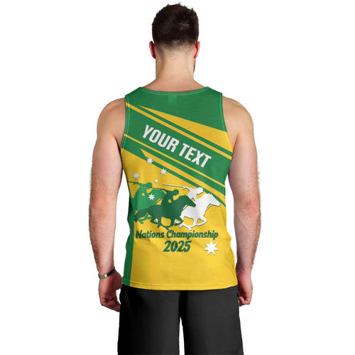 Personalised Mounted Games Australia Men Tank Top Nations 2025 Championship National Color - Aussie Hoodie