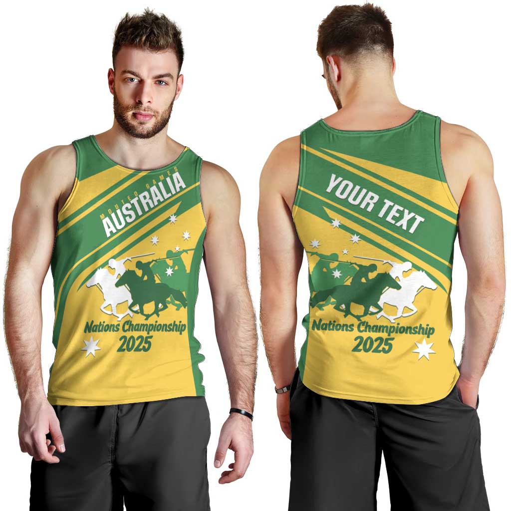 Personalised Mounted Games Australia Men Tank Top Nations 2025 Championship National Color - Aussie Hoodie