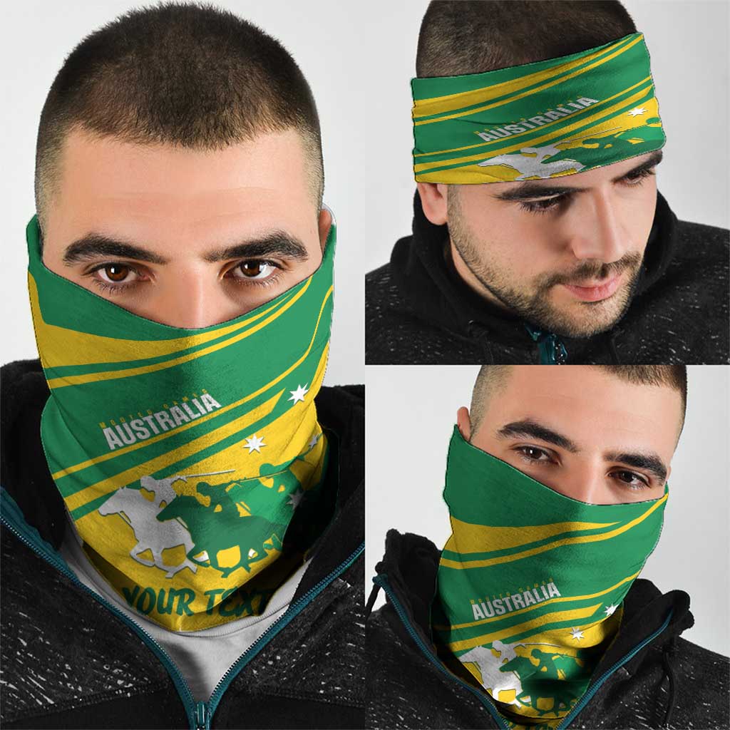 Personalised Mounted Games Australia Neck Gaiter Nations 2025 Championship National Color - Aussie Hoodie