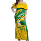 Personalised Mounted Games Australia Off Shoulder Maxi Dress Nations 2025 Championship National Color - Aussie Hoodie