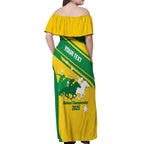 Personalised Mounted Games Australia Off Shoulder Maxi Dress Nations 2025 Championship National Color - Aussie Hoodie