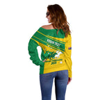 Personalised Mounted Games Australia Off Shoulder Sweater Nations 2025 Championship National Color - Aussie Hoodie