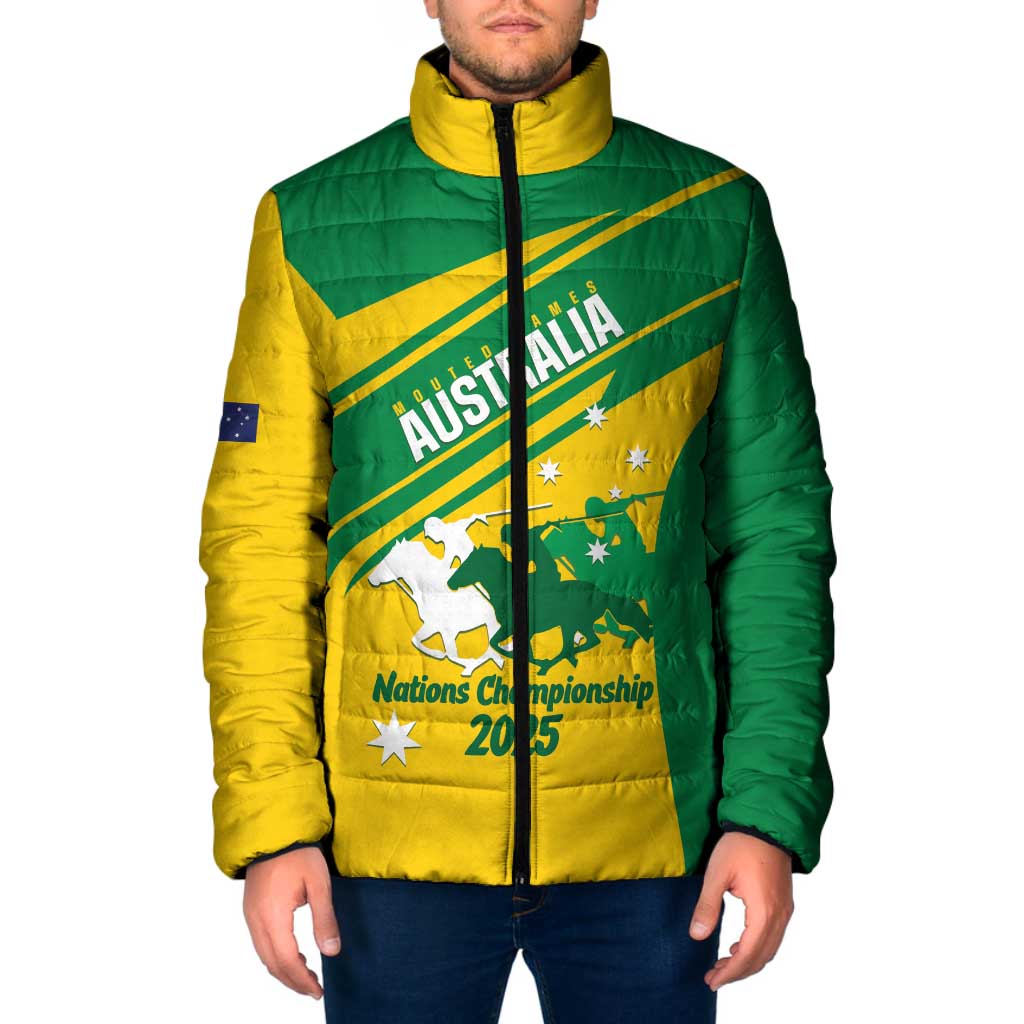 Personalised Mounted Games Australia Padded Jacket Nations 2025 Championship National Color - Aussie Hoodie