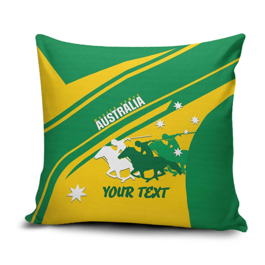 Personalised Mounted Games Australia Pillow Cover Nations 2025 Championship National Color - Aussie Hoodie