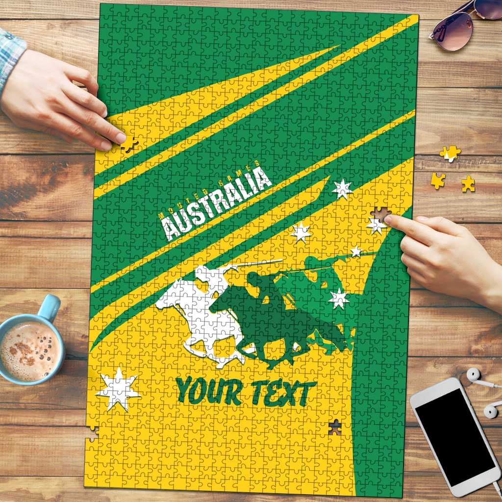 Personalised Mounted Games Australia Puzzle Nations 2025 Championship National Color - Aussie Hoodie