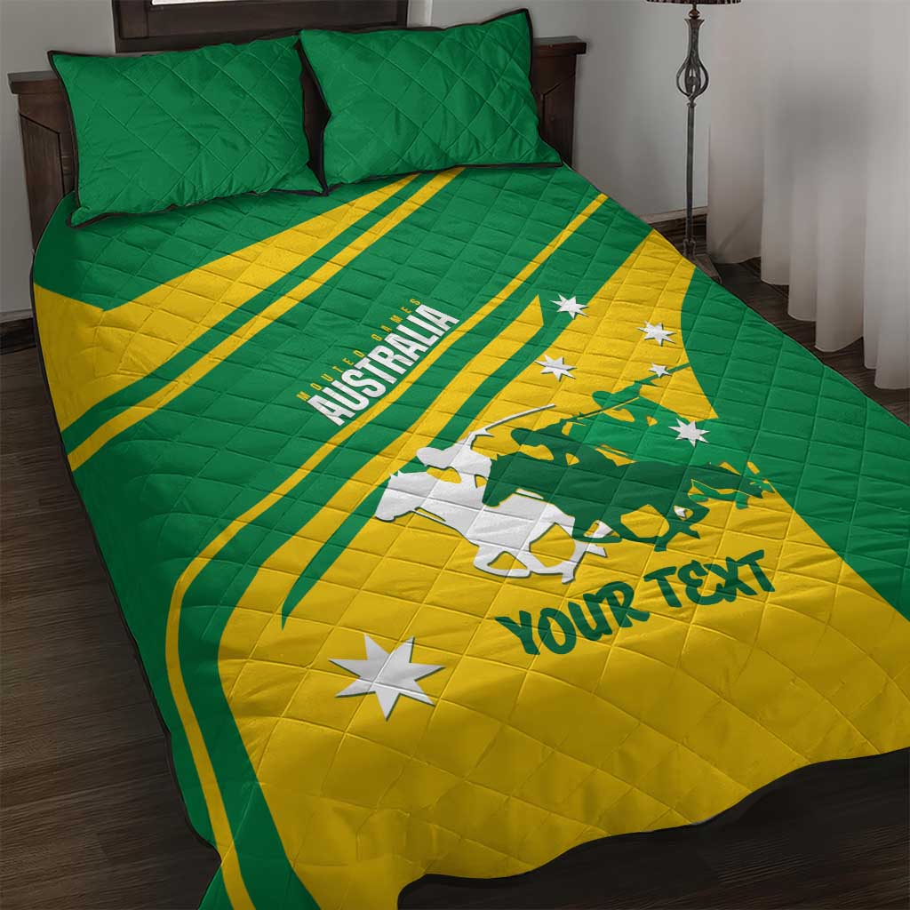 Personalised Mounted Games Australia Quilt Bed Set Nations 2025 Championship National Color - Aussie Hoodie
