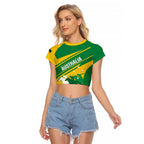 Personalised Mounted Games Australia Raglan Cropped T Shirt Nations 2025 Championship National Color - Aussie Hoodie