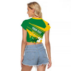 Personalised Mounted Games Australia Raglan Cropped T Shirt Nations 2025 Championship National Color - Aussie Hoodie