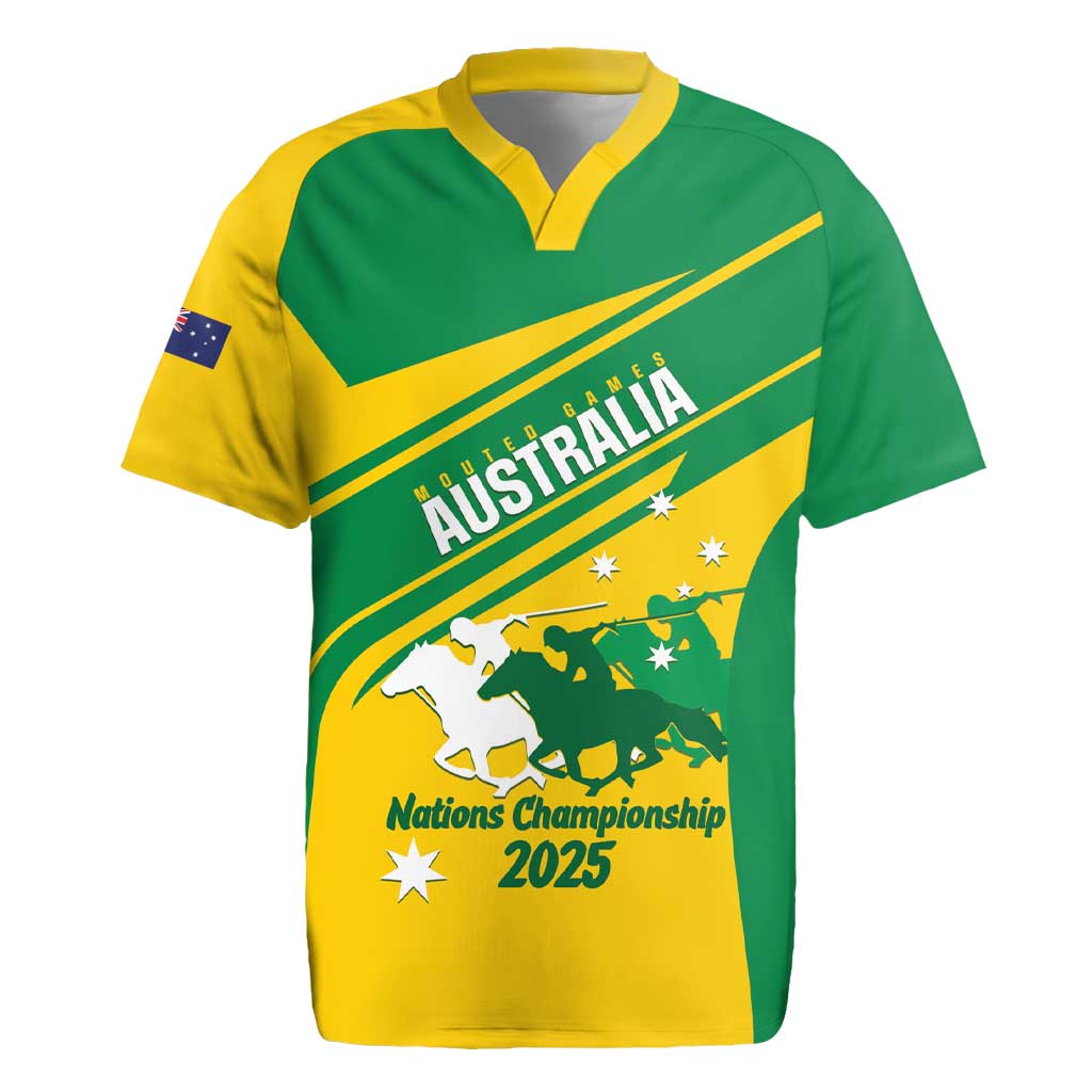Personalised Mounted Games Australia Rugby Jersey Nations 2025 Championship National Color - Aussie Hoodie