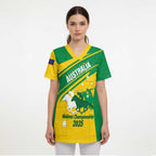 Personalised Mounted Games Australia Scrub Top Nations 2025 Championship National Color - Aussie Hoodie