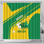 Personalised Mounted Games Australia Shower Curtain Nations 2025 Championship National Color - Aussie Hoodie