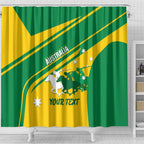 Personalised Mounted Games Australia Shower Curtain Nations 2025 Championship National Color - Aussie Hoodie
