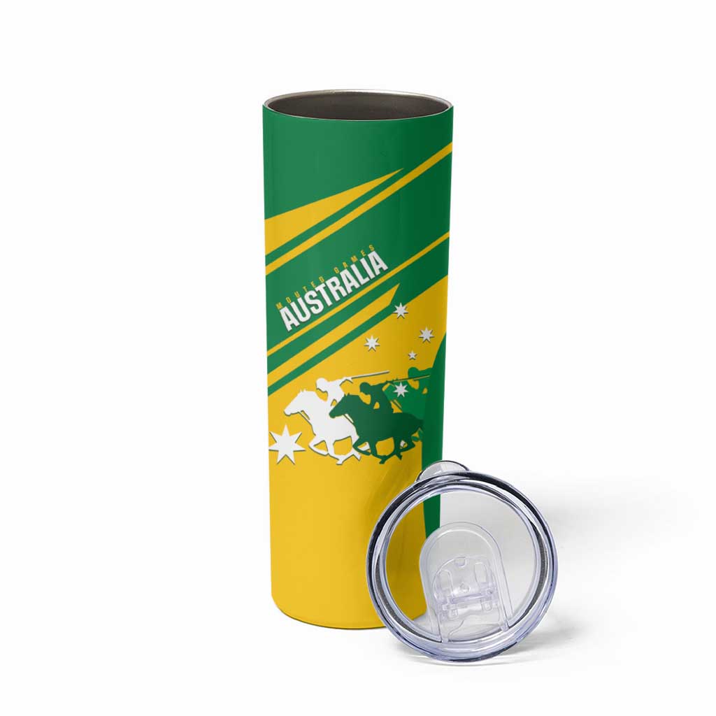 Personalised Mounted Games Australia Skinny Tumbler Nations 2025 Championship National Color - Aussie Hoodie