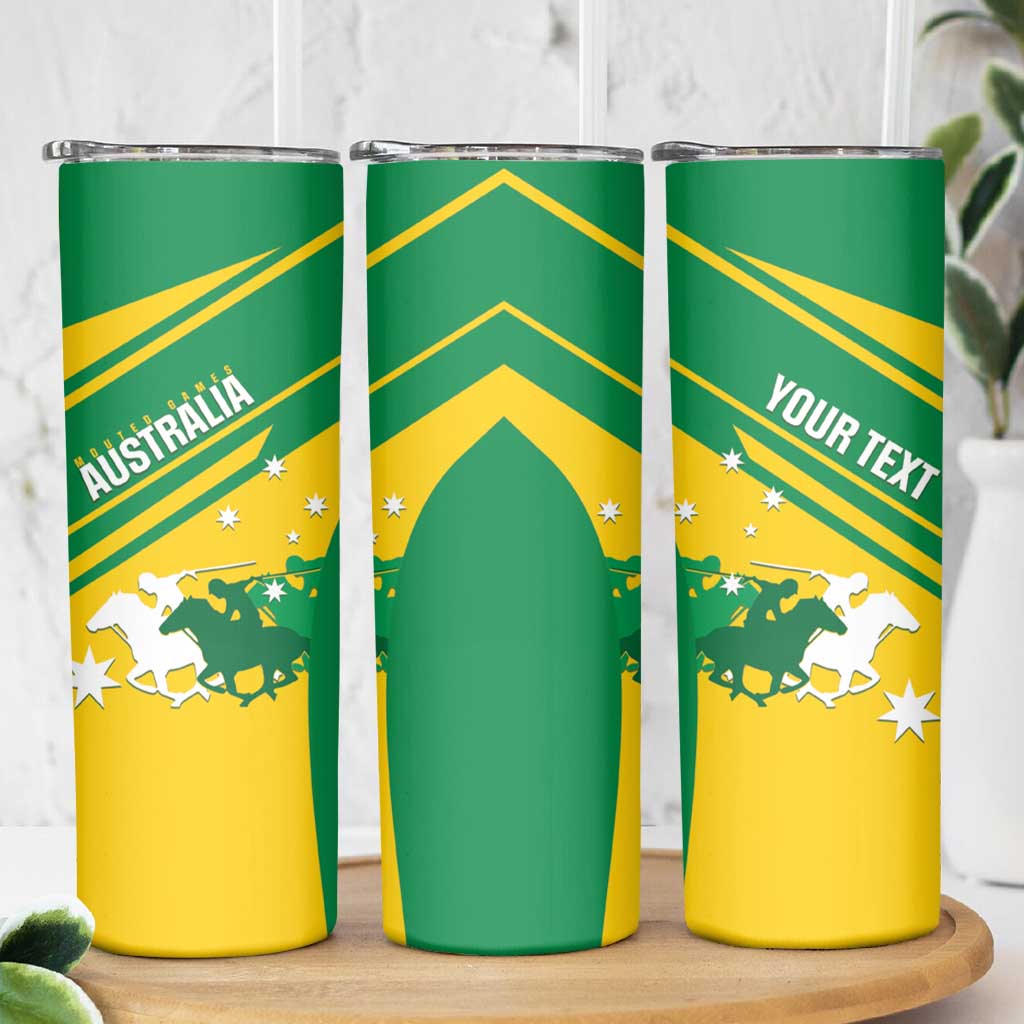 Personalised Mounted Games Australia Skinny Tumbler Nations 2025 Championship National Color - Aussie Hoodie