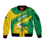 Personalised Mounted Games Australia Sleeve Zip Bomber Jacket Nations 2025 Championship National Color - Aussie Hoodie