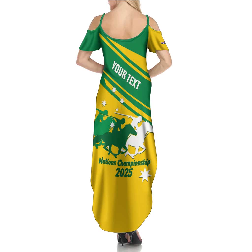 Personalised Mounted Games Australia Summer Maxi Dress Nations 2025 Championship National Color - Aussie Hoodie