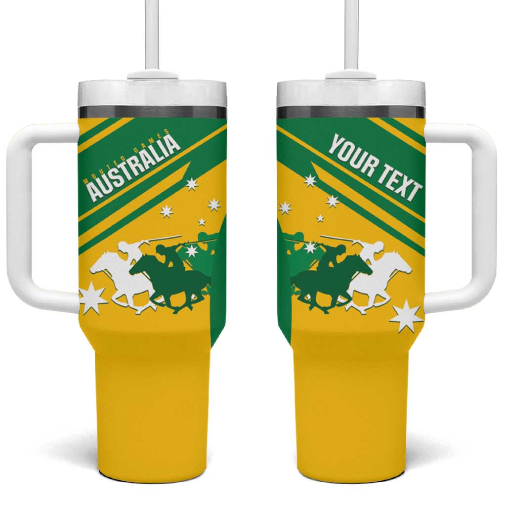Personalised Mounted Games Australia Tumbler With Handle Nations 2025 Championship National Color - Aussie Hoodie