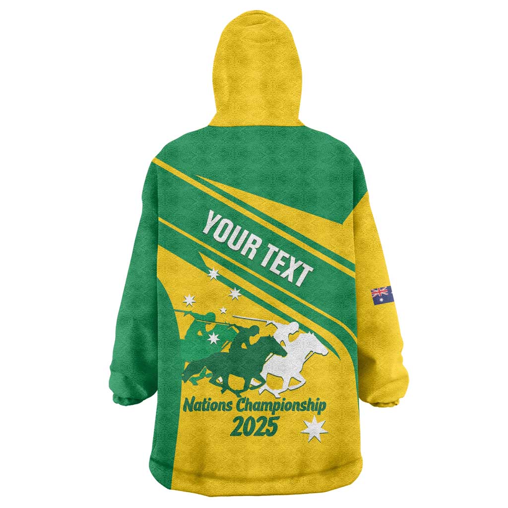 Personalised Mounted Games Australia Wearable Blanket Hoodie Nations 2025 Championship National Color - Aussie Hoodie