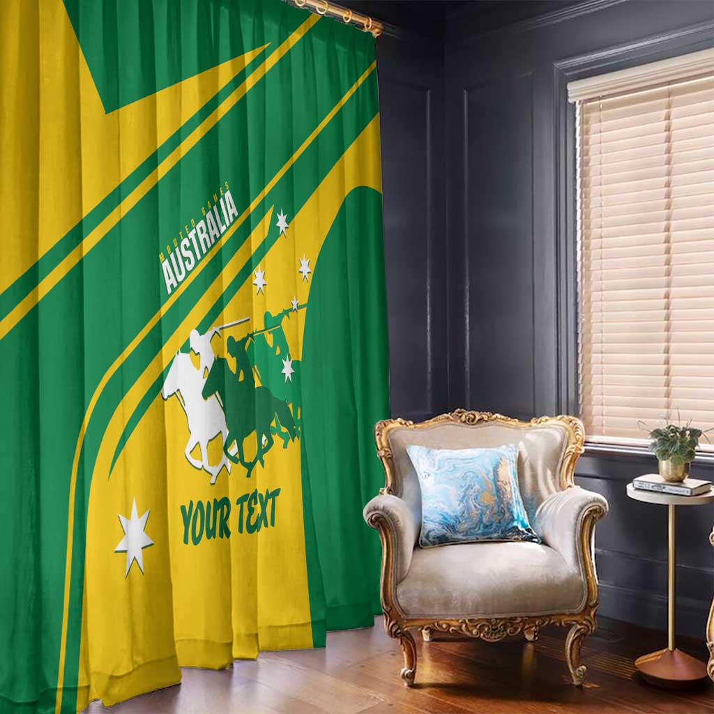 Personalised Mounted Games Australia Window Curtain Nations 2025 Championship National Color - Aussie Hoodie