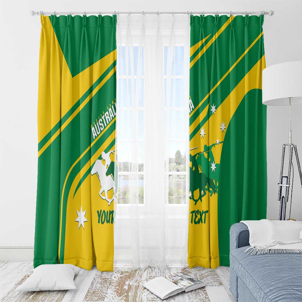 Personalised Mounted Games Australia Window Curtain Nations 2025 Championship National Color - Aussie Hoodie