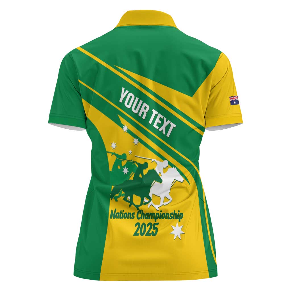Personalised Mounted Games Australia Women Polo Shirt Nations 2025 Championship National Color - Aussie Hoodie