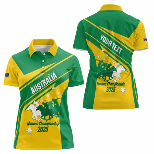 Personalised Mounted Games Australia Women Polo Shirt Nations 2025 Championship National Color - Aussie Hoodie