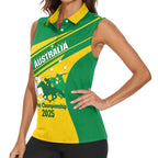 Personalised Mounted Games Australia Women Sleeveless Polo Shirt Nations 2025 Championship National Color - Aussie Hoodie