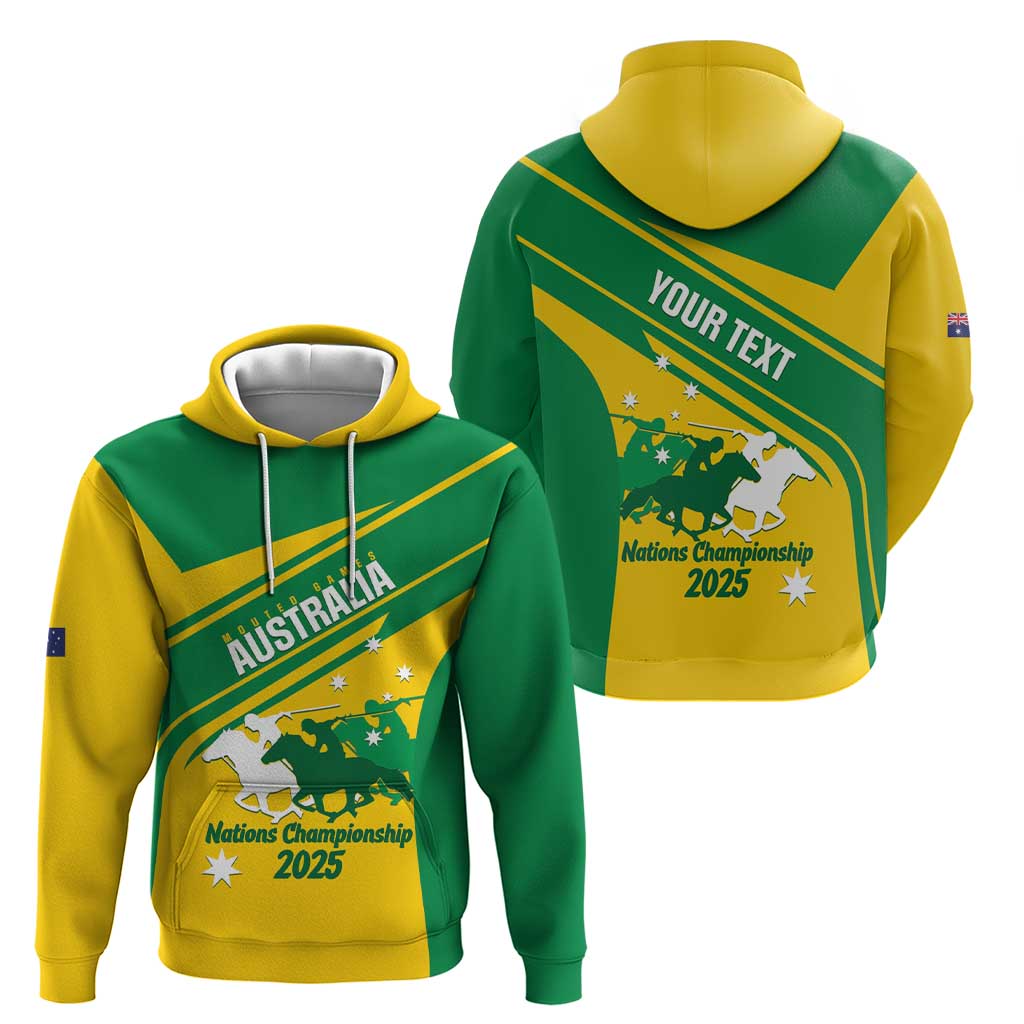 Personalised Mounted Games Australia Zip Hoodie Nations 2025 Championship National Color - Aussie Hoodie
