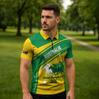 Personalised Mounted Games Australia Zipper Polo Shirt Nations 2025 Championship National Color - Aussie Hoodie