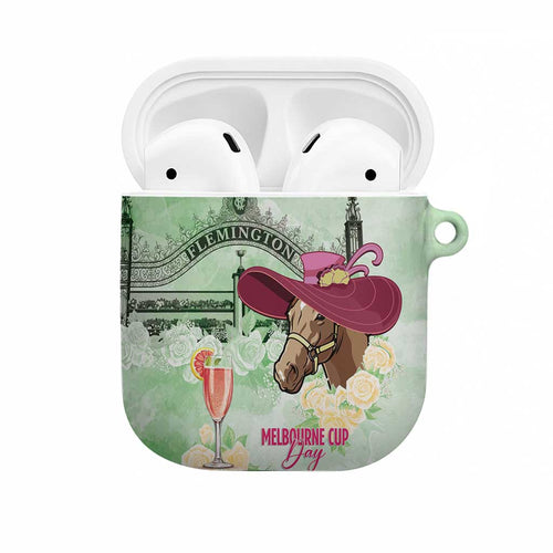 Australia Cup Melbourne Horse Racing AirPods Case Hats Heels & Horseshoes Yellow Roses - Aussie Hoodie