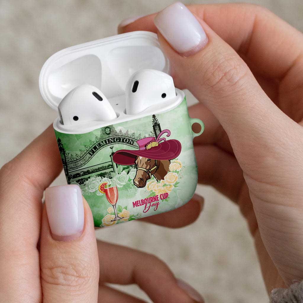 Australia Cup Melbourne Horse Racing AirPods Case Hats Heels & Horseshoes Yellow Roses - Aussie Hoodie
