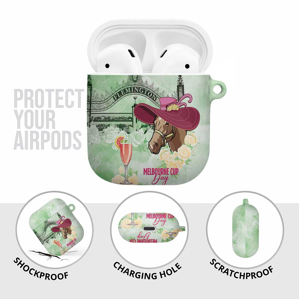 Australia Cup Melbourne Horse Racing AirPods Case Hats Heels & Horseshoes Yellow Roses - Aussie Hoodie