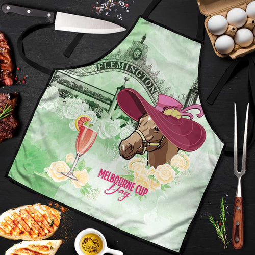 Australia Cup Melbourne Horse Racing Apron Hats Heels & Horseshoes Yellow Roses - Aussie Hoodie