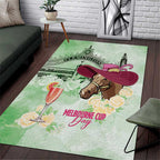 Australia Cup Melbourne Horse Racing Area Rug Hats Heels & Horseshoes Yellow Roses - Aussie Hoodie