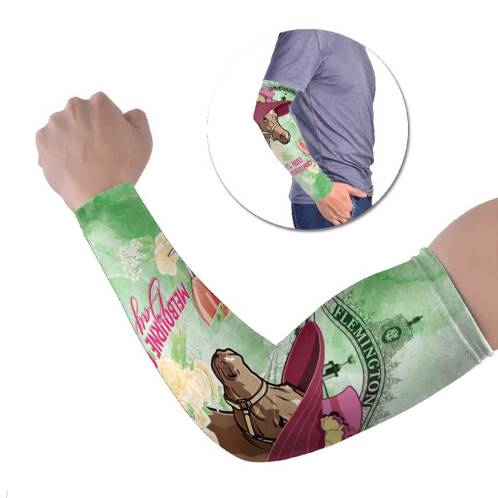 Australia Cup Melbourne Horse Racing Arm Sleeves Hats Heels & Horseshoes Yellow Roses - Aussie Hoodie