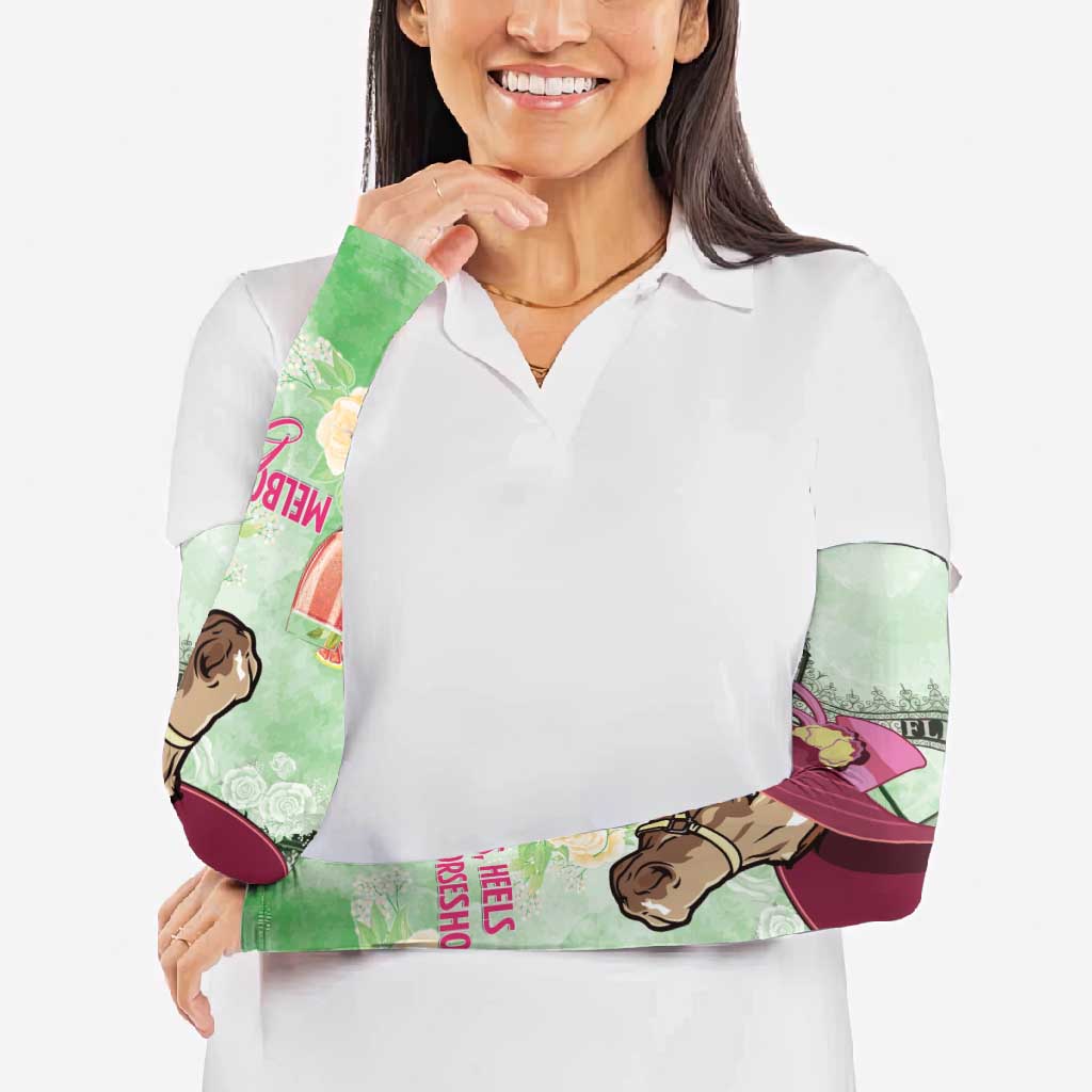 Australia Cup Melbourne Horse Racing Arm Sleeves Hats Heels & Horseshoes Yellow Roses - Aussie Hoodie