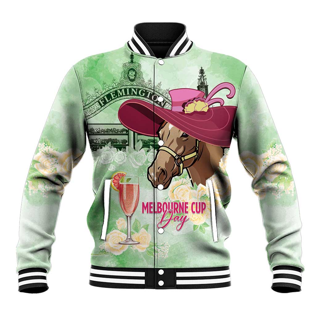 Australia Cup Melbourne Horse Racing Baseball Jacket Hats Heels & Horseshoes Yellow Roses - Aussie Hoodie