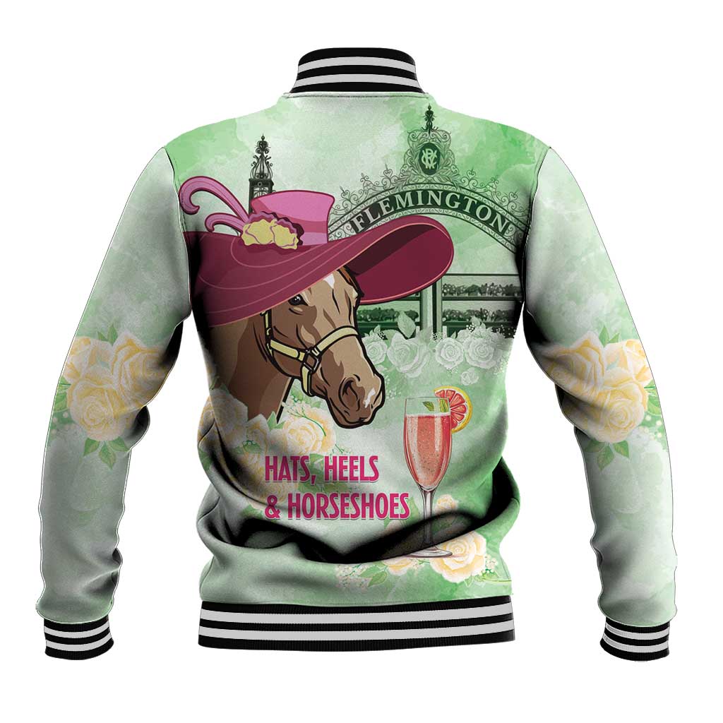 Australia Cup Melbourne Horse Racing Baseball Jacket Hats Heels & Horseshoes Yellow Roses - Aussie Hoodie
