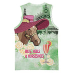Australia Cup Melbourne Horse Racing Basketball Jersey Hats Heels & Horseshoes Yellow Roses - Aussie Hoodie
