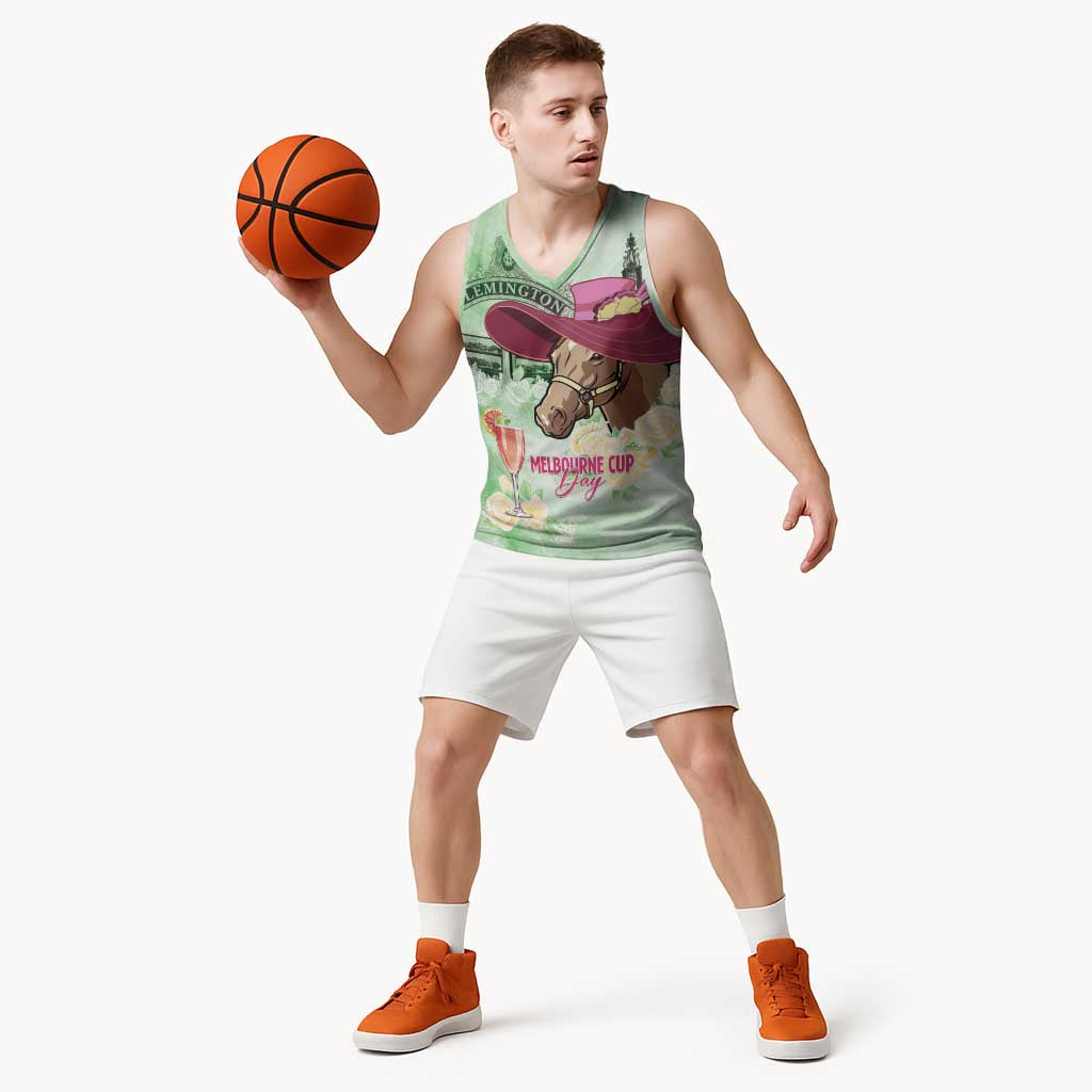 Australia Cup Melbourne Horse Racing Basketball Jersey Hats Heels & Horseshoes Yellow Roses - Aussie Hoodie
