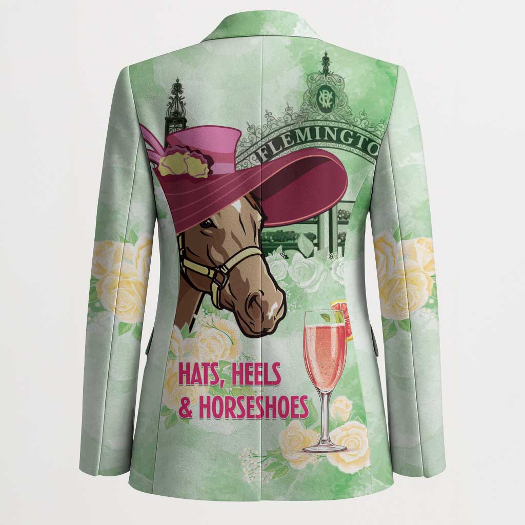 Australia Cup Melbourne Horse Racing Blazer Hats Heels & Horseshoes Yellow Roses - Aussie Hoodie