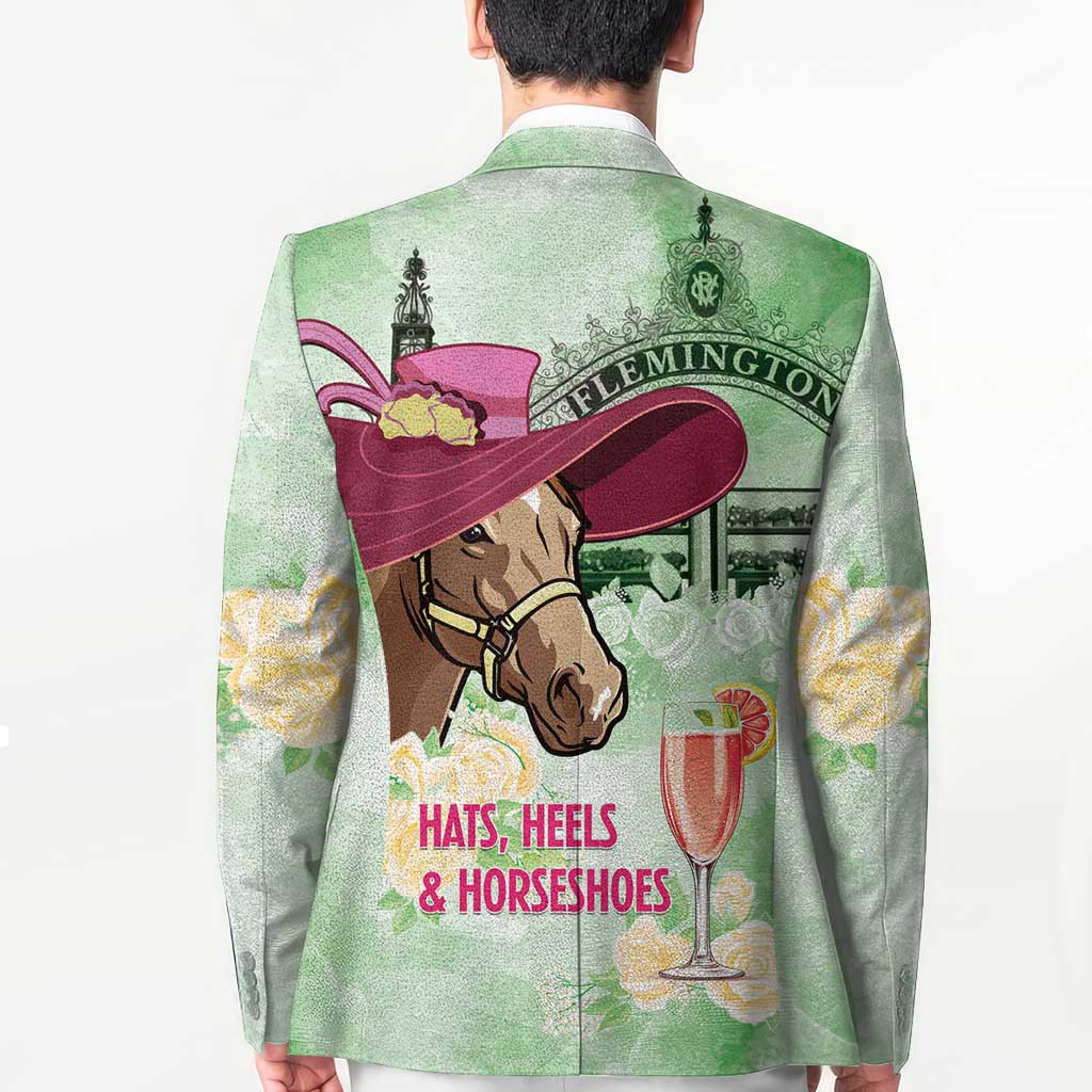 Australia Cup Melbourne Horse Racing Blazer Hats Heels & Horseshoes Yellow Roses - Aussie Hoodie