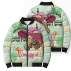 Australia Cup Melbourne Horse Racing Bomber Puffer Jacket Hats Heels & Horseshoes Yellow Roses - Aussie Hoodie