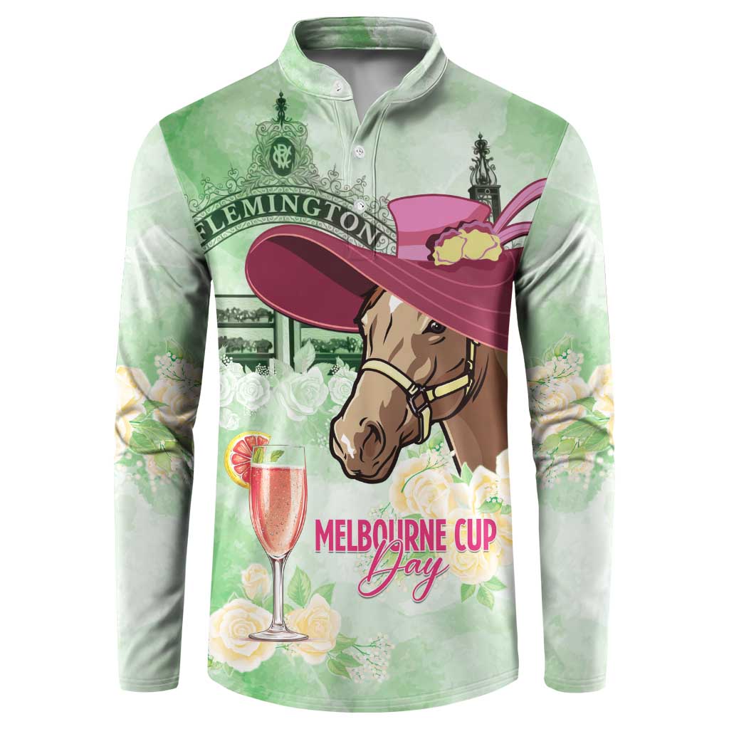 Australia Cup Melbourne Horse Racing Button Sweatshirt Hats Heels & Horseshoes Yellow Roses - Aussie Hoodie